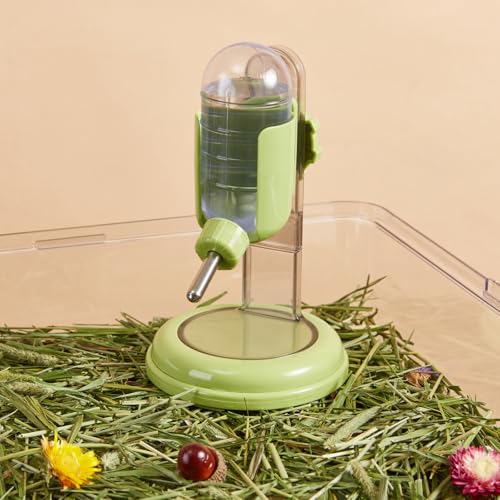 Hamster Water Bottle with Stand, 4oz Water Dispenser for Syrian Dwarf Hamsters Gerbils Mice Rats Degus (Gray)