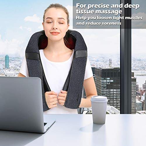 Mirakel Mothers Day Gifts for Mom Wife Women, Neck Massager for Pain Relief Deep Tissue, Electric Shiatsu Shoulder & Back ...