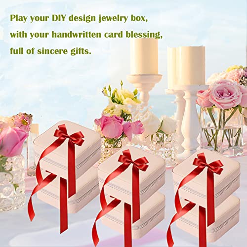 CIPIDI Travel Jewelry Case Bridesmaid Gifts Box,12 Pack Small Jewelry Box Mini Jewelry Organizer,PU Leather Portable Earri...