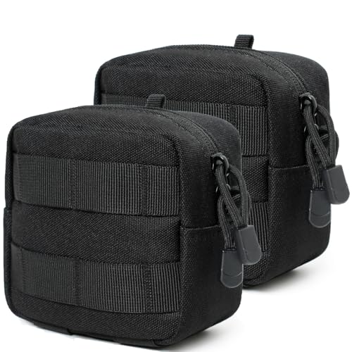 2 Pack Mini Tactical Molle Compact Ammo Pouch - General Purpose Admin Pouches Small Admin Molle Pouches EDC Tool Utility M...