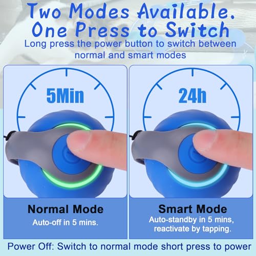 BABORUI Interactive Cat Toy Ball - Automatic Interactive Cat Toys for Indoor Cats with 3 Tails, 2 Speeds Rechargeable Cat ...