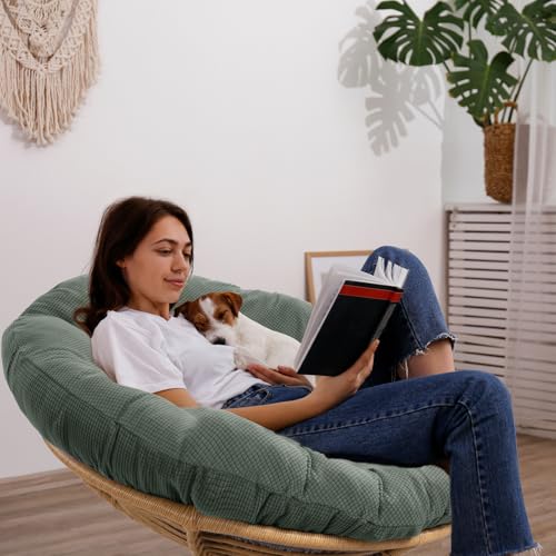 HOMBYS Cover for Papasan Cushion, Soft Slipcover Only (Without Cushion), Removable and Machine Washable Chair Covers with ...