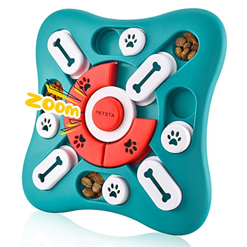 PETSTA Dog Puzzle Toys, Treat Dispensing Dog Enrichment Toys for IQ Training and Brain Stimulation, Interactive Mentally S...