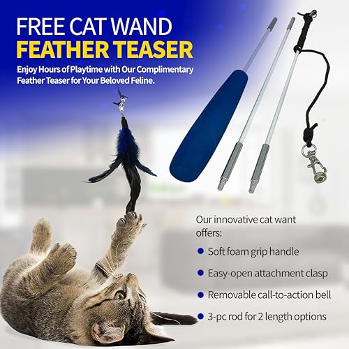 Pet Fit For Life Extra Large Cat Carrier for Travel - Foldable & Portable Collapsible Kennel with Litter Box, Feather Toy...