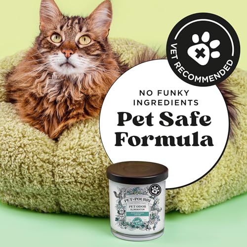 Pet-Pourri Pawsitively Fresh Pet Odor Deodorizer Candle, Burns Up to 45 Hours, Aromatherapy & Air Freshener with Essential...