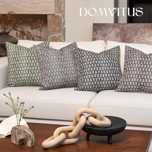 DOMVITUS 18x18 Pillow Cover, Floral Pillow Covers, Couch Pillows for Living Room, Decorative Farmhouse Accent Print Throw ...