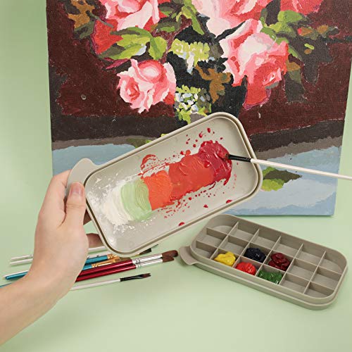 MyLifeUNIT Paint Brush Cleaner, Paint Brush Holder and Organizers with Palette for Acrylic, Watercolor, and Water-Based Pa...