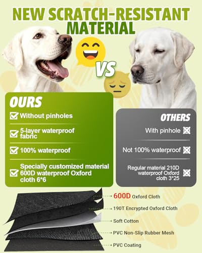 Dog Car Seat Cover, 600D Heavy Dute Durable Car Seat Cover for Dogs Pets, 100% Waterproof Scratch Proof Nonslip Dog Hammoc...