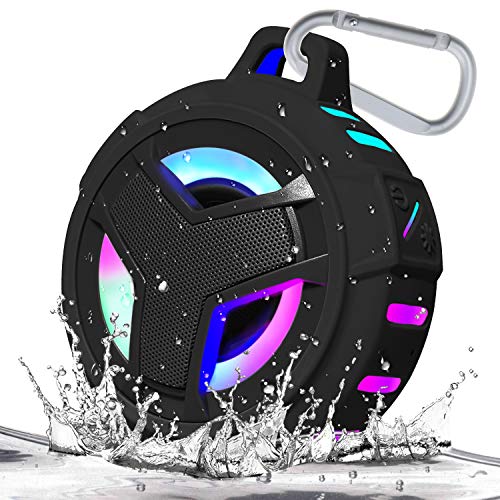 EBODA Bluetooth Shower Speaker, Portable Bluetooth Speakers, IP67 Waterproof Wireless Speaker with LED Light, Floating, 20...