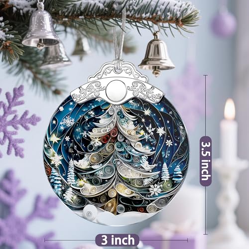Christmas Tree Stained Glass Ornament - Xmas Decoration | Christmas Ornament | Holiday Keepsake – Xmas Gifts | Gift Exchan...