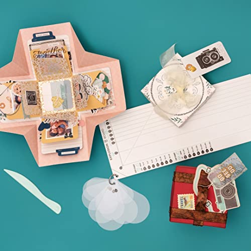 We R Memory Keepers Explosion Board, Make DIY Custom Explosion Boxes, for Memory Keeping, Gift Giving, with Guides, Measur...