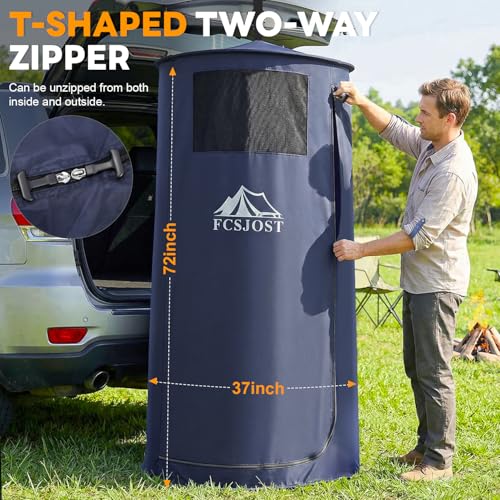 FCSJOST Portable Changing Tent, Easy Set-up Shower Tent for SUV with Suction Cups and Buckles, Instant Privacy Dressing Ro...