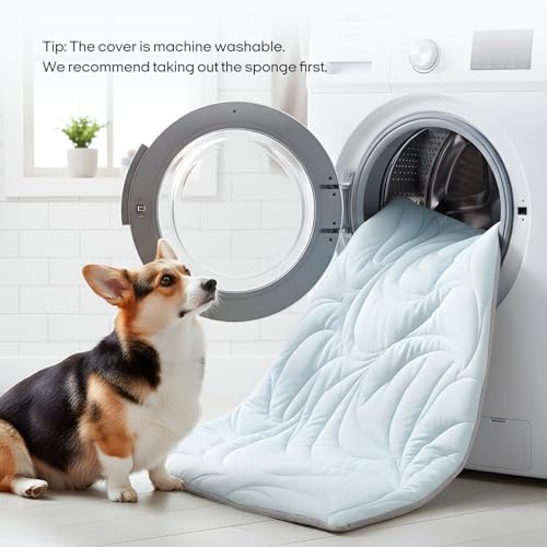 Vagascape Dog Cooling Mat New 5.0 Version Built-in Ice Pack, Long-Lasting Cool 6-8h, 30" x 20" Ultra Thick Soft Vine Patte...