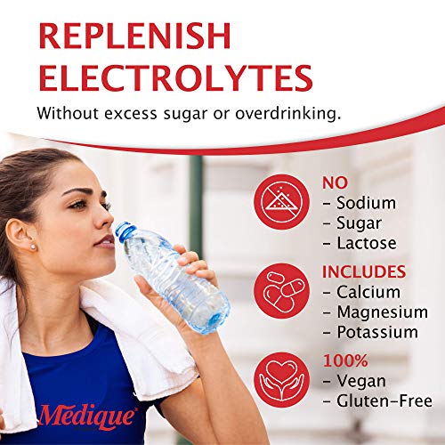 Medique Medi-Lyte Electrolyte Replenisher, Fast Relief from Heat, Stress, Fatigue, and Muscle Cramping, Easy to Swallow Ta...