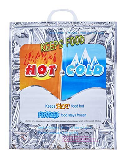 Superio Hot and Cold Insulated Bags for Food Delivery, Grocery Shopping Bags, Food Storage for Hot and Frozen Food for Tra...