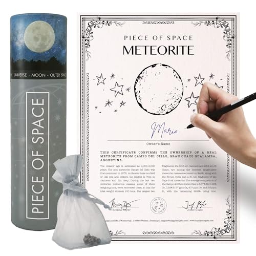 happylandgifts® Shooting Star for him and her with Personalized Certificate | Iron Meteorite for Space and NASA Enthusiast...