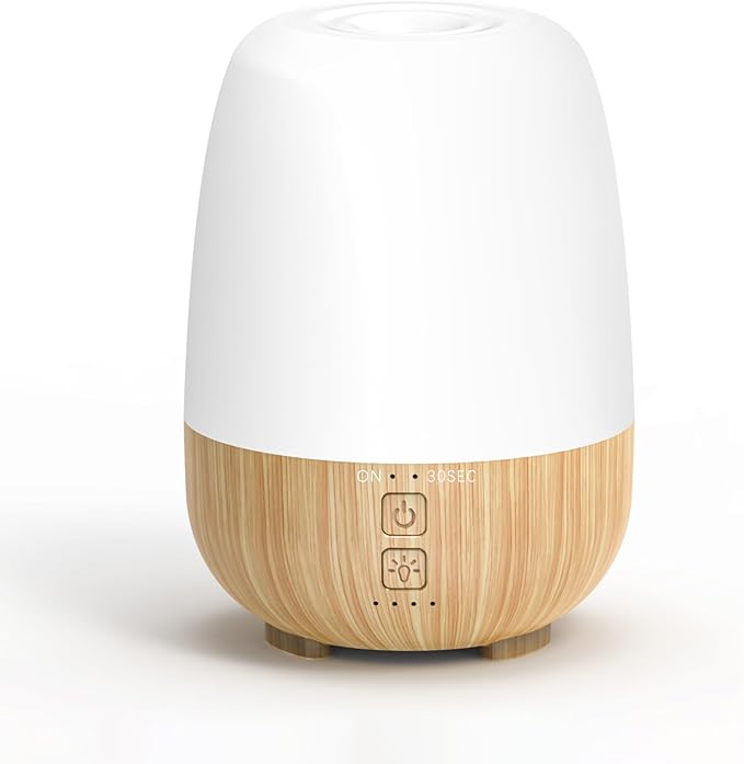 SEEDSEEL 150ML Cordless Essential Oil Diffuser, Built-in 6000mAH Rechargeable Battery, 7-Hour Runtime, 7 LED Color Changin...