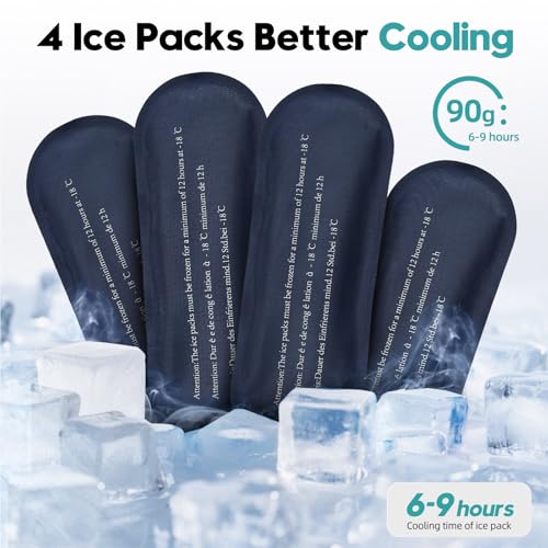 ALLCAMP Insulin Cooler Travel Case TSA Approved, Diabetic Medication Cooler Bag with 4 Ice Packs & Multi-Layer Storage, Po...