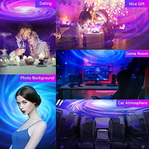 ENOKIK Galaxy Projector, Star Aurora Projector Built-in Bluetooth Speaker, Night Light for Kids Adults, White Noise Light ...