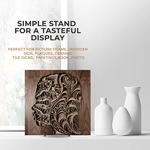 TR-LIFE Plate Stands for Display - 6 Inch Stand + Metal Frame holder stand Picture, Decorative Plate, Book, Photo Easel (2...