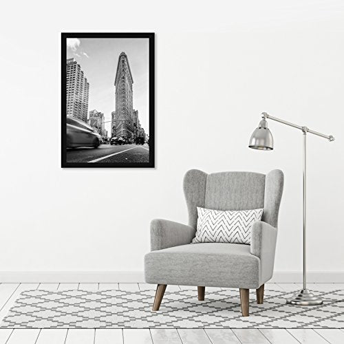 Americanflat 24x36 Poster Frame with Polished Plexiglass - Black Picture Frame - Wide Photo Frames Made of Engineered Wood...
