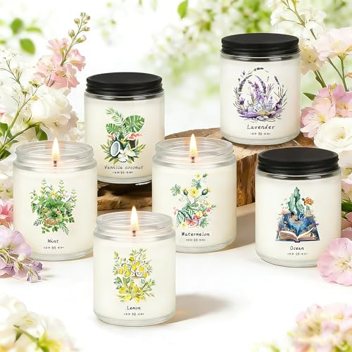 6 Pack Candles for Home Scented, 37.8 oz 300 Hour Long Lasting Aroma Candles,Scented Candles for Women, Natural Non Toxic ...