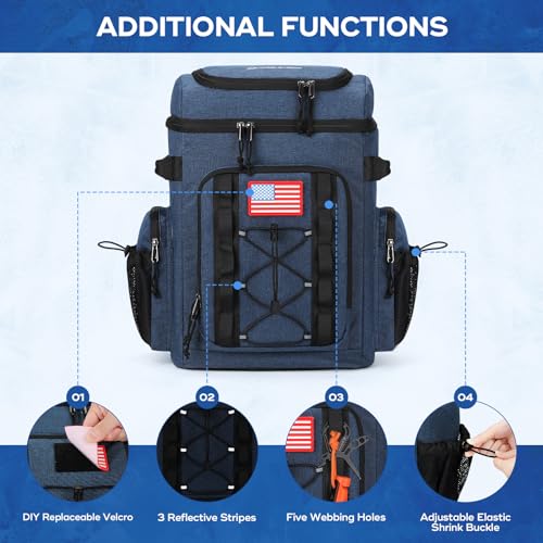 Maelstrom Backpack Cooler,Soft Lightweight Leakproof Cooler Backpack,Men Women 35/50 Can Insulated Cooler Bag,Keeps Hot/Co...