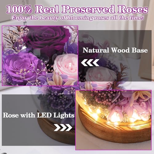 FIACO Mothers Day Flowers Gifts for Mom Flowers for Delivery Prime Birthday Gifts for Women Grandma Gifts Forever Preserve...