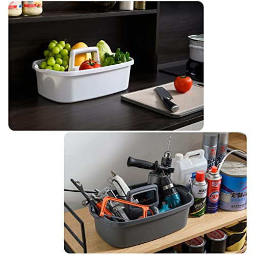 JiatuA Large Cleaning Supplies Caddy Portable Shower Basket Supply Organizer with Handle Plastic Bucket Tool Storage for B...