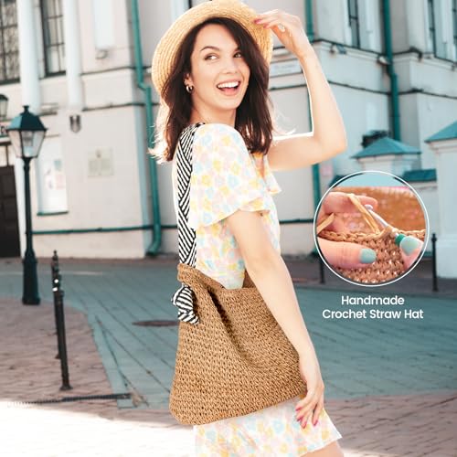 Beach Bags for Women - Straw Bag Tote Bags Casual Boho Large Summer Crossbody Shoulder Handbags Purse
