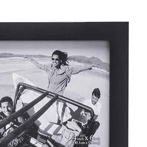 Malden International Designs Collage Picture Frame for Wall, Holds Eight Photos : 4-6x4 and 4-4x6 Inch - Black Plastic, Wa...