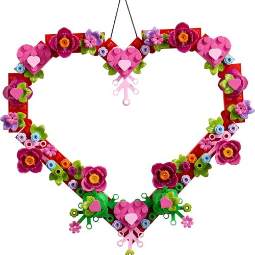 LEGO Heart Ornament Building Toy Set - Fun Arts and Crafts Idea for Girls and Boys, Ages 9+ - Display on The Wall as Home ...
