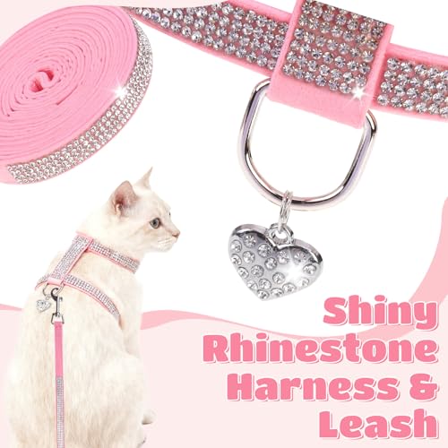 EXPAWLORER Cat Harness and Leash Set - Escape Proof Adjustable Cat Harness, H-shped Comfortable Soft Lightweight Kitten Ha...
