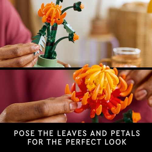 LEGO Botanicals Chrysanthemum Building Set for Adults Ages 18+ - Artificial Flower for Dinner Table Centerpieces & Decorat...