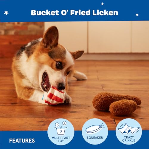 Barkbox 2 in 1 Interactive Plush Dog Toy - Rip and Reveal Toy for Dogs and Puppies - Stimulating Squeaky Pet Toys | Bucket...