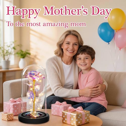 Childom Mothers Day Mom Gifts for Mom,Birthday Gifts for Women Moms Grandma,Flowers for Delivery Prime,Colorful Light Up R...