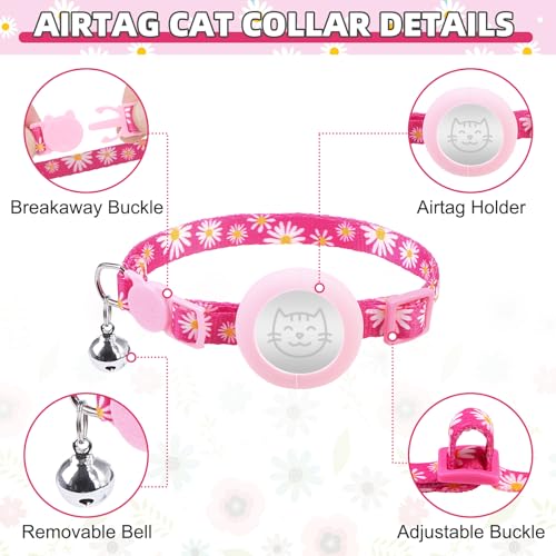 KOOLTAIL Cat Harness and Leash Set Escape Proof with Airtag Holder Collars (3 in 1), Comfortable Lightweight Adjustable Ki...