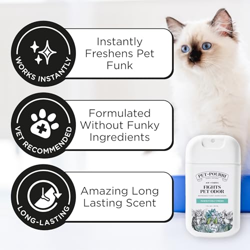 Poo-Pourri Pawsitively Fresh Pocket Deodorizer Spray – Dog & Cat Odor Remover – Plant Based Ingredients – Vet Recommended...