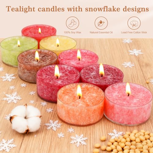 Tealight Candles for Women 16 Pack Aromatherapy Scented Candles Small Candle Gift Set for Women with 16 Scents Long-Lastin...