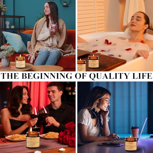 Candles for Home Scented, 150 Hours of Burning Time Aromatherapy Candle, 6 Pack Natural Soy Candle Set, Scented Candles Ve...