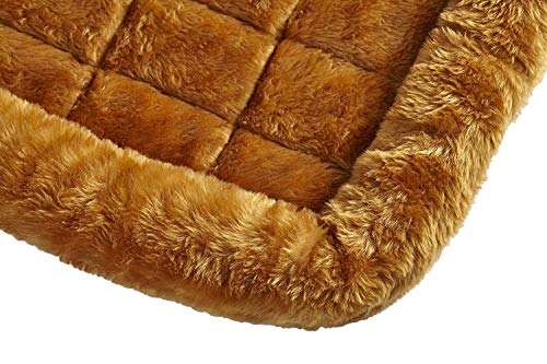 MidWest Homes for Pets QuietTime XXS Dog Bed – Cinnamon Faux Fur Bolster, Ultra-Soft and Machine Washable, Fits 18-Inch Cr...