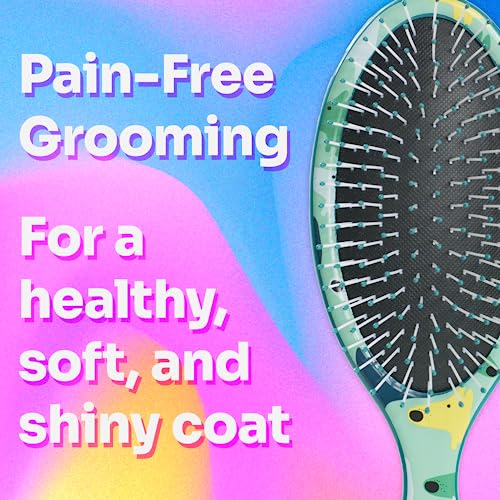 Wet Brush Pet Hair Brush, Large Dog Breed Detangler - Dog Camo, Multi - De-Shedding Comb and Dematting Tool for Grooming L...