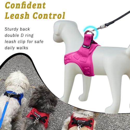 Comfort fit Step-in Dog & Puppy Harness - Comfortable All Weather Dog Vest Harness: Adjustable, Soft Padded, Easy to Put-o...