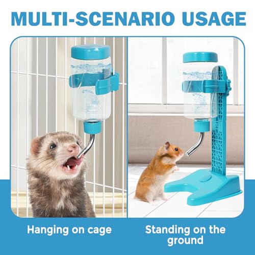 VANNON Pet Standing Water Dispenser Top Fill Dog Water Bottle Dispenser with Stand Leakproof Pet Slow Water Bottle for Sma...