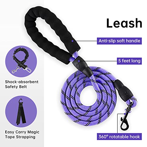 IVY&LANE No Pull Dog Harness for Small Dogs, Dog Vest Harness with Leash, Safety Belt and Storage Strap, Fully Adjustable ...