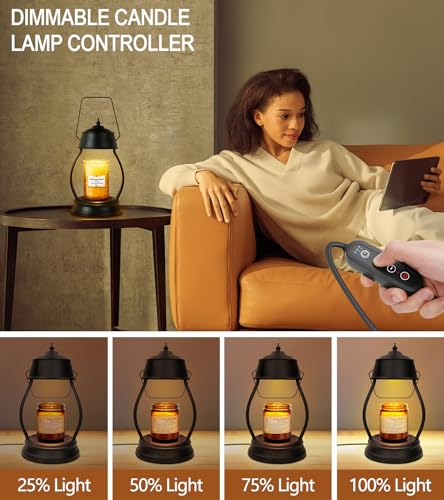 Candle Warmer Lamp, Dimmable Candle Warmer Lantern with Timer, Mothers Day Gifts for Women Mom, Office Home Decor, House W...