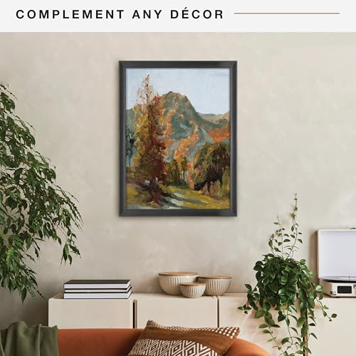 MCS Studio Gallery Classic 20x27 Poster Frame Black Woodgrain Engineered Wood, Vertical & Horizontal Wall Hanging Large Pi...