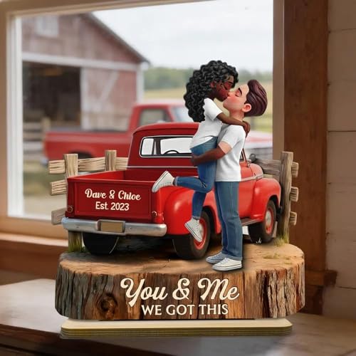Personalized 2 Layered Wooden Plaque You and Me We Got This Timeless Love Under The Light Custom Engraved Couple Sign Vale...