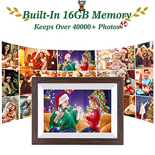 Frameo 10.1 Inch WiFi Digital Picture Frame with Frameo App, IPS Touch Screen HD Electronic Digital Photo Frame, Share Pho...