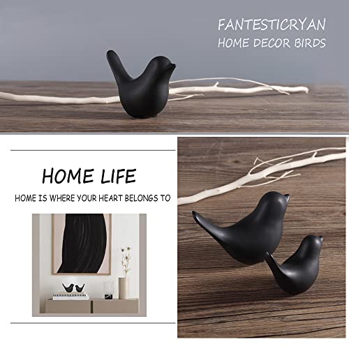 FANTESTICRYAN Small Animal Statues Home Decor Modern Style Black Decorative Ornaments for Living Room, Bedroom, Office Des...